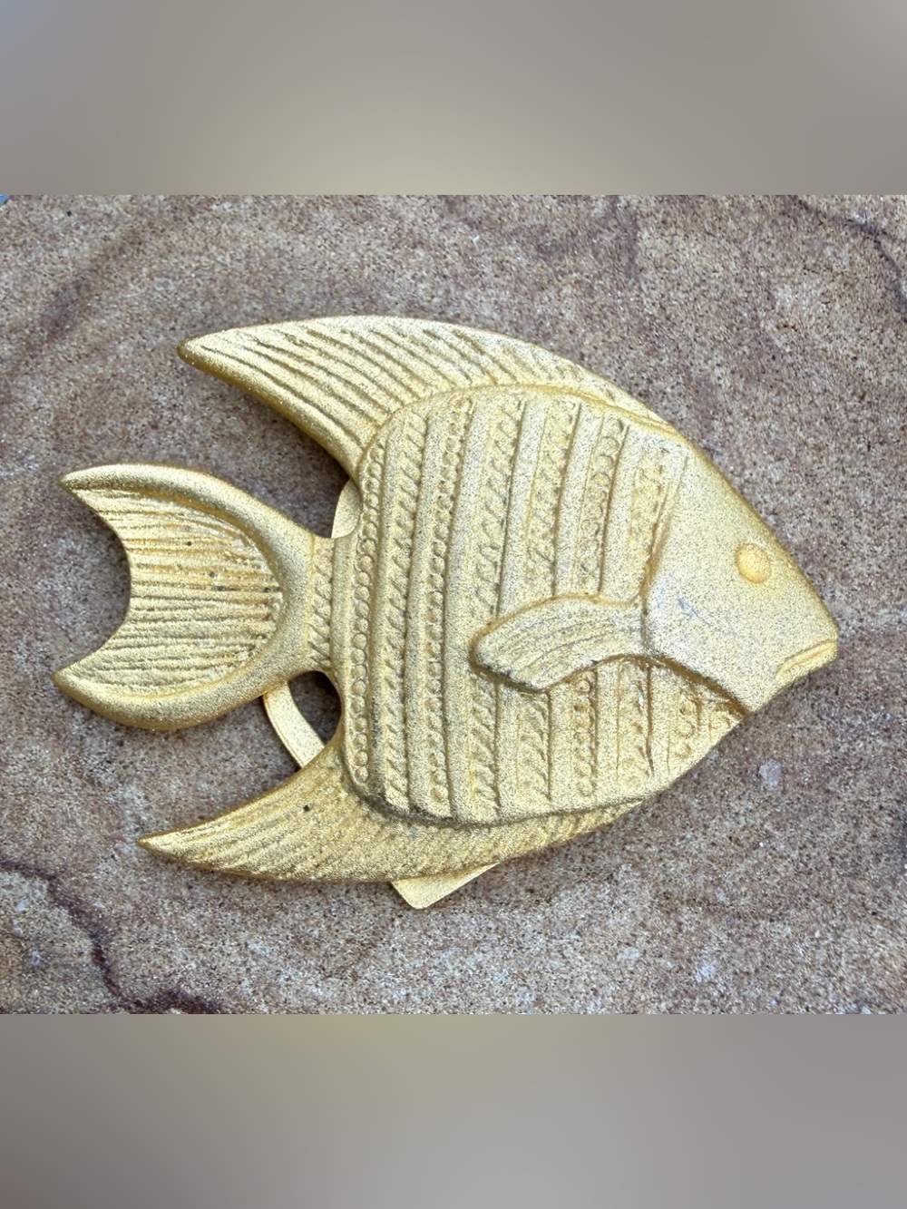 Fish Matte Goldtone Scarf Clip